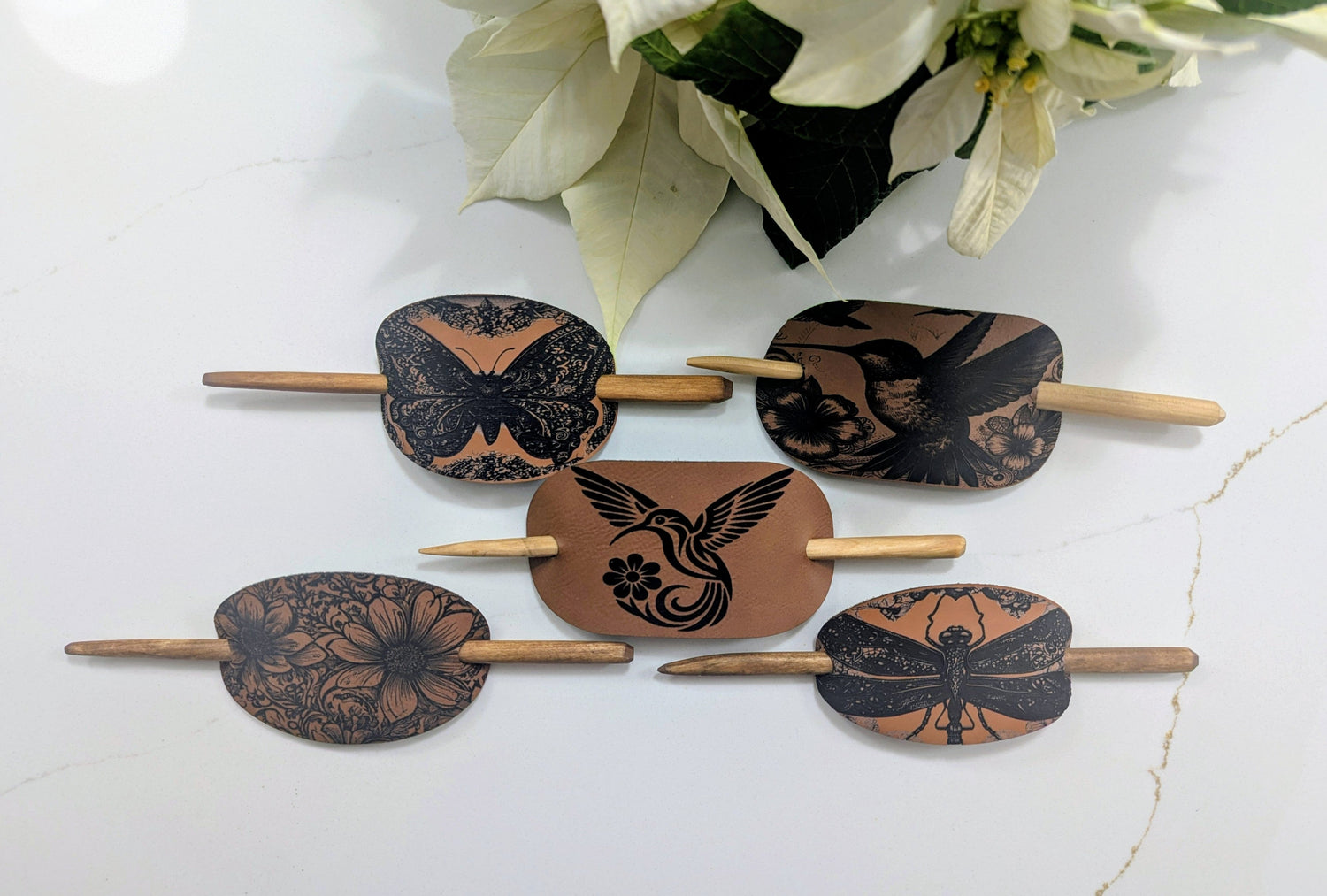 Leatherette Stick Barrette