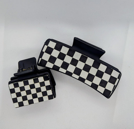 Hair Clip checkered flag